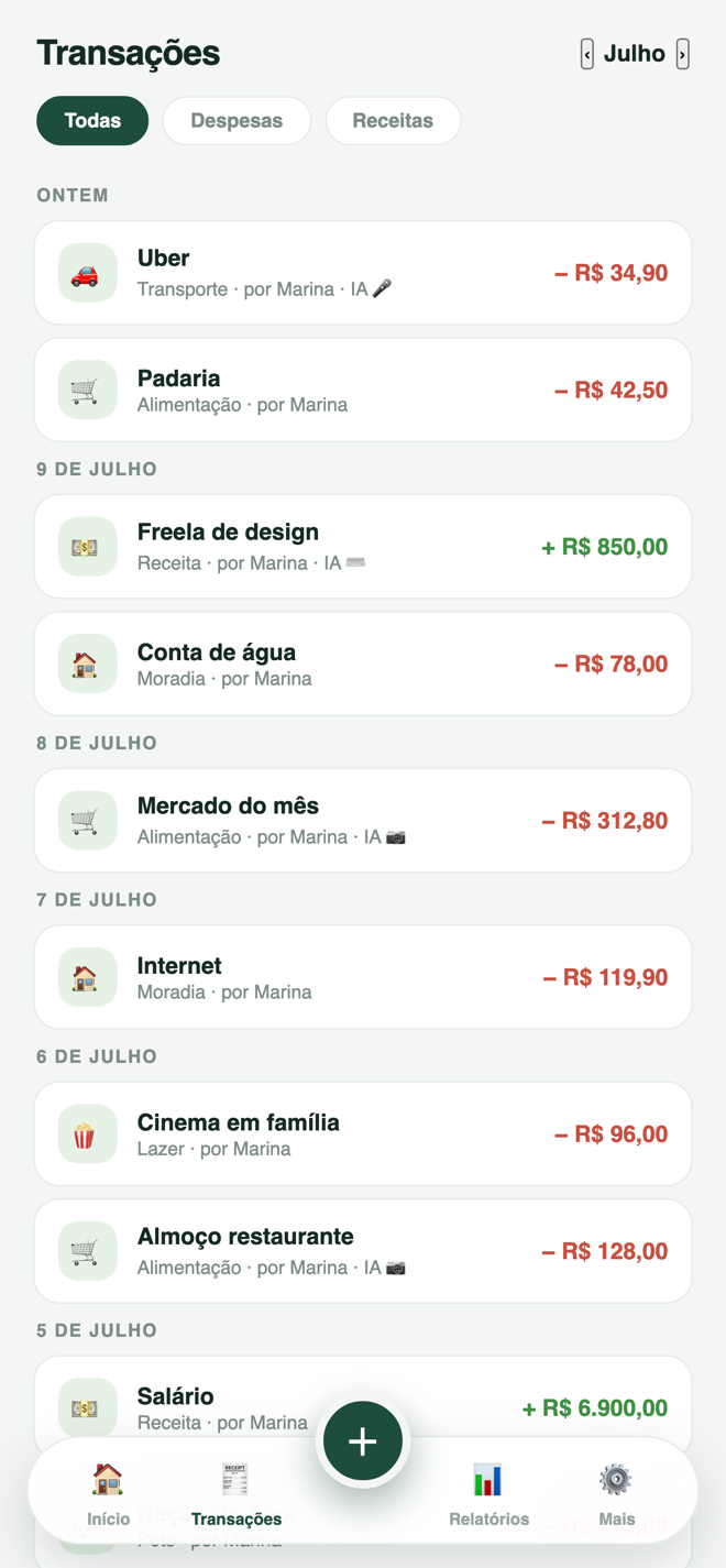 Transações